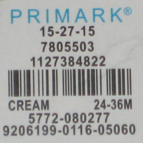 NWT Primark 24-36 Months Cream 2 Piece Set Hat Cap Pom Beanie & Mittens Gloves - Picture 10 of 12